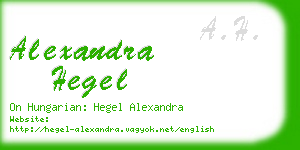 alexandra hegel business card